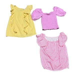 Girls Summer Tops Bundle of 3 Large 10 - 12 Jillian Harris x Joe Fresh Gap Kids